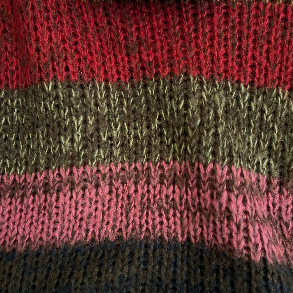 Multicolor Striped Cowl Neck Sweater - Picture 5 of 5